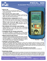 Thumbnail of document Data Sheet - 422 Thermocouple Calibrator